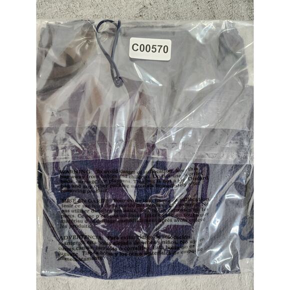 Vintage 90s Orvis Zip Front Crinkle Long Sleeve Jacket Size MP Blue Lightweight - Picture 8 of 8